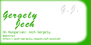 gergely jech business card